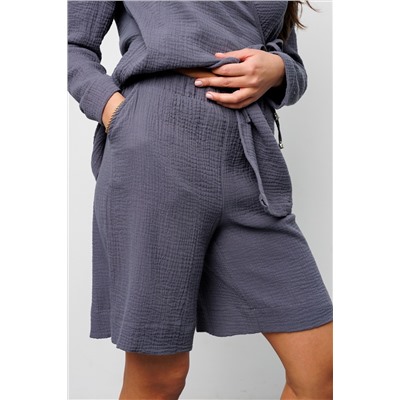 Костюм летний с шортами на запах 407GRY