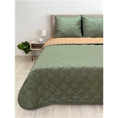 Комплект постельного белья с одеялом New Style КМ-029 хаки-охра