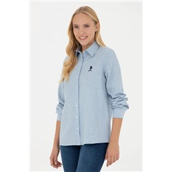 Kadın Açık Mavi Uzun Kollu Gömlek