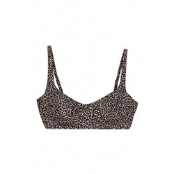 Top bikini horizontal animal print