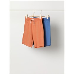 PACK OF 2 PAIRS OF BASIC FLEECE SHORTS