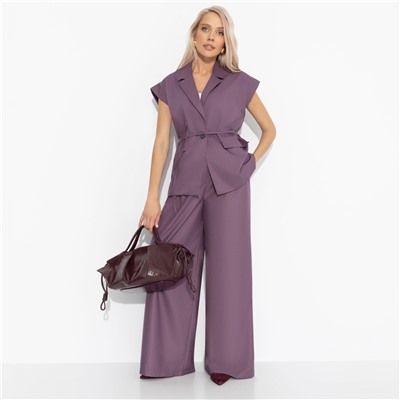 Брюки палаццо, Я не опаздываю, я эффектная (бордовые)