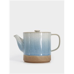 Чайник заварочный, 800 мл, керамика, бежево-голубой, в крапинку, Azurro