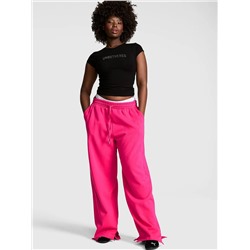 PINK Campus Fleece™ Wide-Leg Split-Hem Sweatpants