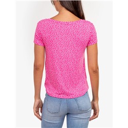 TWIST FRONT CREW NECK T-SHIRT