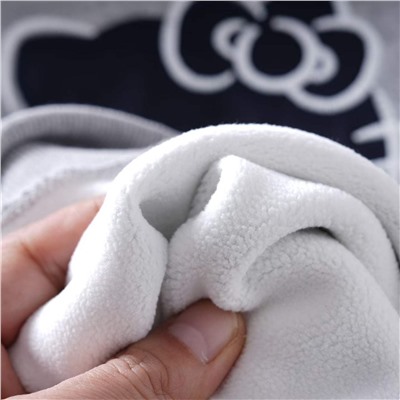 Теплый женский свитшот с толстой флисовой изнанкой  Hell*o Kitt*y