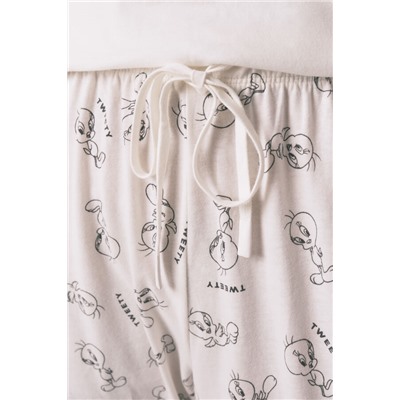 Pijama largo 100% algodón blanco Piolín