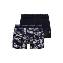 U.S. Polo Assn. Erkek Lacivert - Baskılı 2 Li Boxer 80350ınt