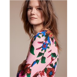 Viskose Kleid mit Muster