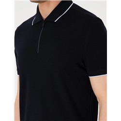 Lacivert Slim Fit Polo Yaka Tişört