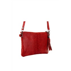 Bandolera de piel Rojo y plateado - Firenze Artegiani