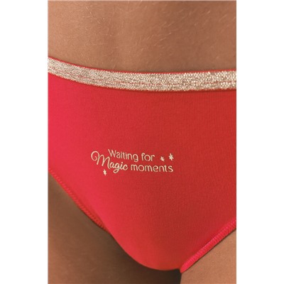 Braga clásica algodón rojo lurex