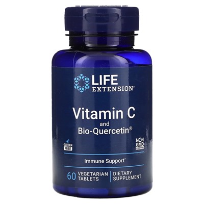 Life Extension, витамин C и Bio-Quercetin, 60  таблеток