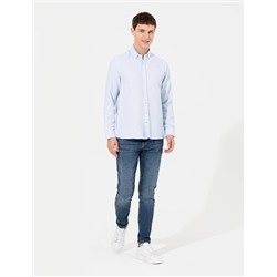 Mavi Slim Fit Uzun Kollu Gömlek
