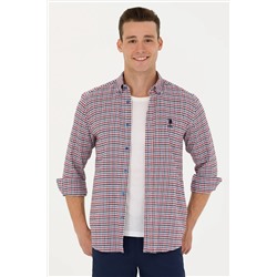 Erkek Saks Uzun Kollu Gömlek