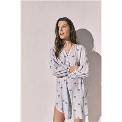 Camisola corta rayas palmeras