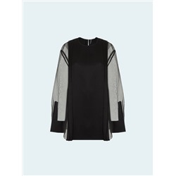 Блузка c полупрозрачными рукавами, B3071/moody