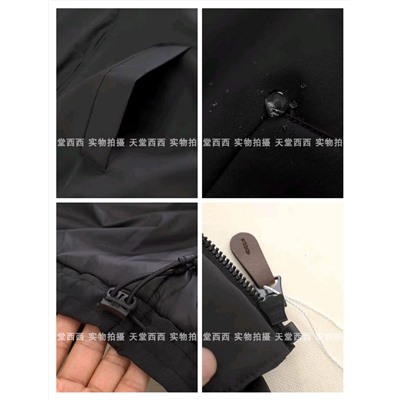 Теплая куртка со съёмным меховым воротником унисекс в стиле Uniql*o