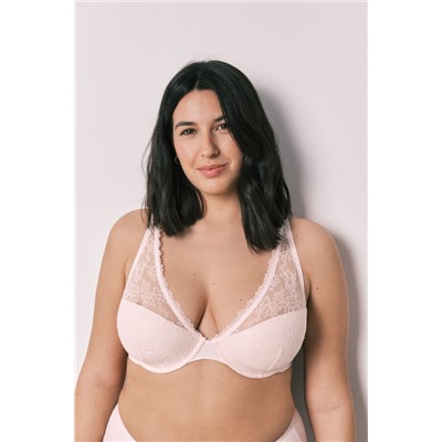 Sujetador halter encaje rosa INTUITIVE