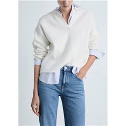 Jeans rectos tiro medio aberturas