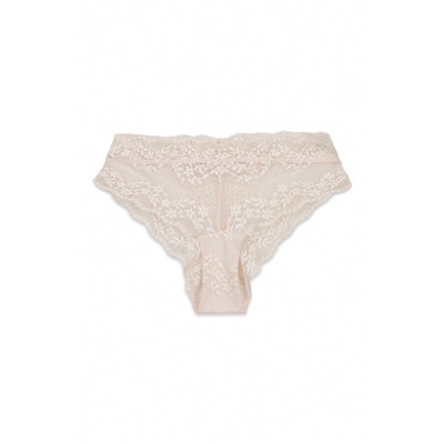Braga ancha brasileña encaje rosa