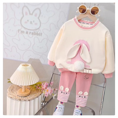 Комплект свитшот с длинными рукавами и лосины для девочки