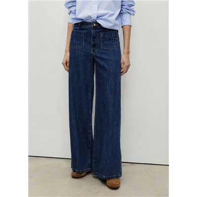 Jeans wideleg bolsillos