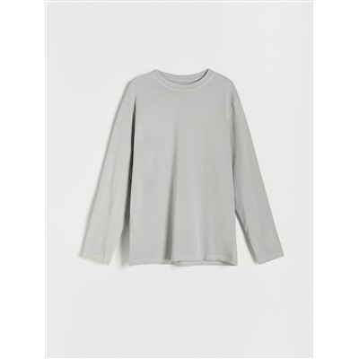 Langarmshirt aus dickem Baumwollstoff