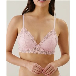 Sujetador triangular push-up de encaje