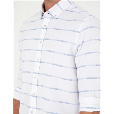 Mavi Slim Fit Uzun Kollu Gömlek