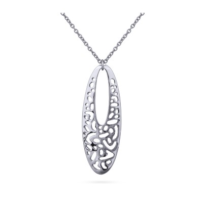 Кулон Узоры (покрытие родий) 85-90см, Есть комплект