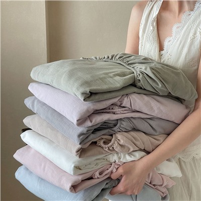 Хлопковая матовая простынь