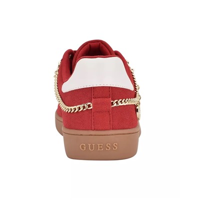 GUESS Women's Naoko Charm Lace-Up Court Sneakers
