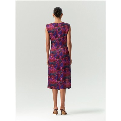 Платье-футляр миди с разрезом, PL1713/charlotte