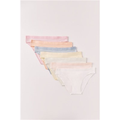 Pack 7 bragas clásicas algodón soft logo