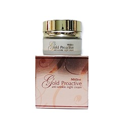 Ночной разглаживающий антивозрастной крем для лица Gold Proactive с коллоидным золотом от Mistine 30 гр / Mistine Gold Proactive night cream 30g