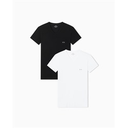 Pack of 2 jersey t-shirts with V-neck
