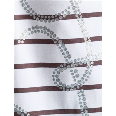 Свободная футболка в широкую полоску с принтом из премиального хлопка с эластаном