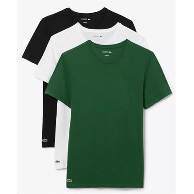 Lacoste Men's 3-Pack Gift Set Slim Fit Crewneck T-Shirts