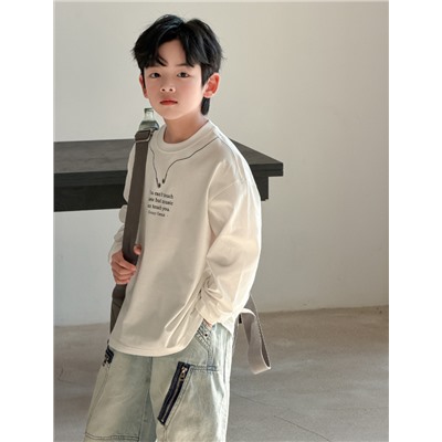 Хлопковый лонгслив для мальчиков