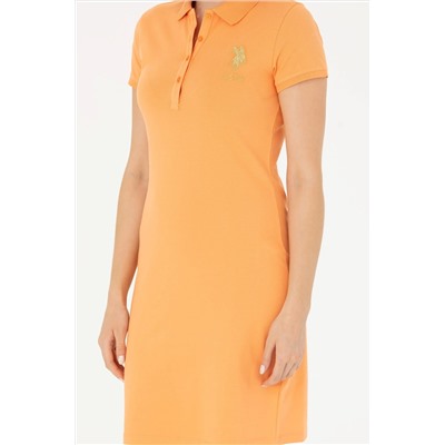 Kadın Turuncu Örme Elbise