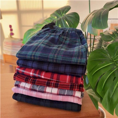 Домашние фланелевые штаны с карманами