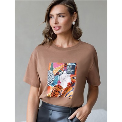 Футболка из премиального хлопка с авторским принтом