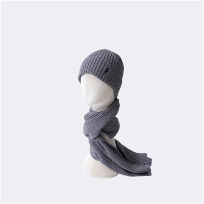 Вязаный комплект из шарфа и шапки РАЛЬ*Ф Л