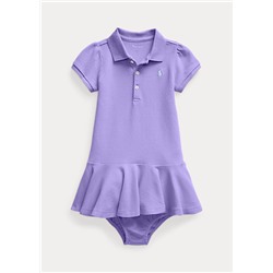 Baby Girl Piqué Polo Dress & Bloomer