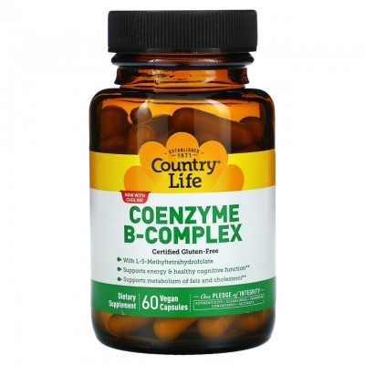 Country Life Coenzyme B-Complex 60 веганскиx капсул