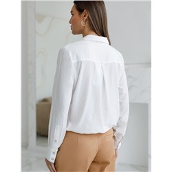 Блузка с кулиской по низу из вискозы