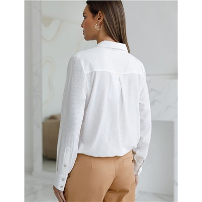 Блузка с кулиской по низу из вискозы