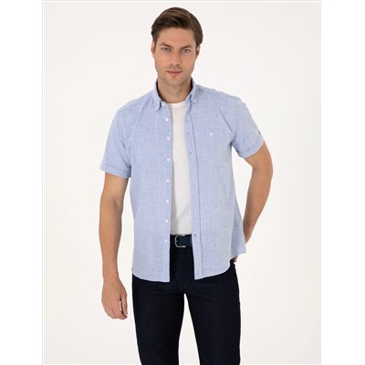 Mavi Regular Fit Kısa Kollu Gömlek