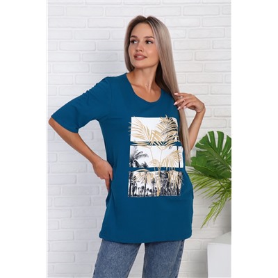 Футболка 786 с рисунком листья пальмы НАТАЛИ #979120